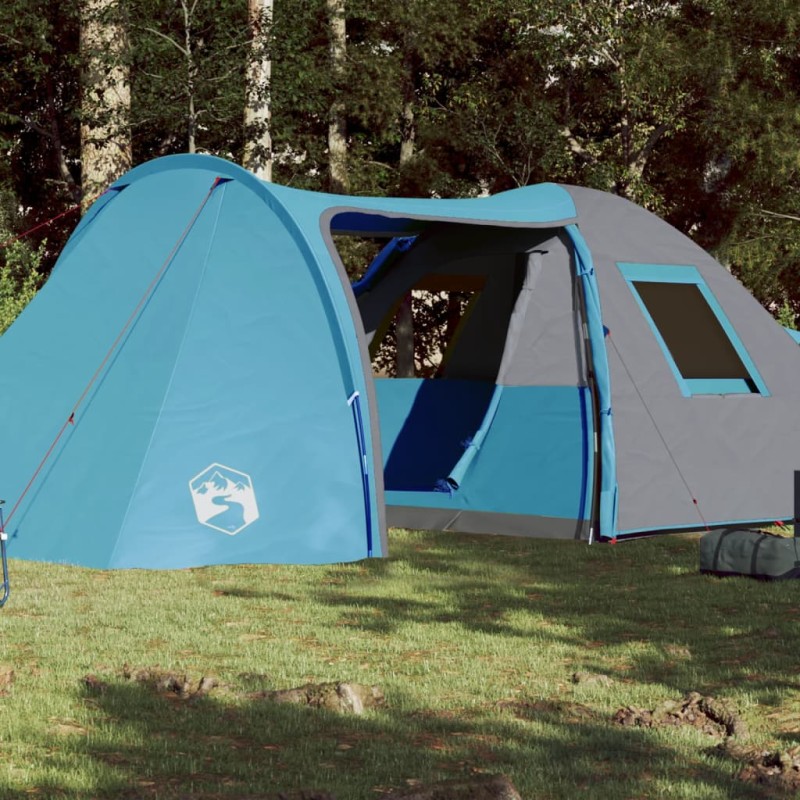 vidaXL Campingzelt 6 Personen Blau 466x342x200 cm 185T Taft vidaXL Campingzelt 6 Personen Blau 466x342x200 cm 185T Taft