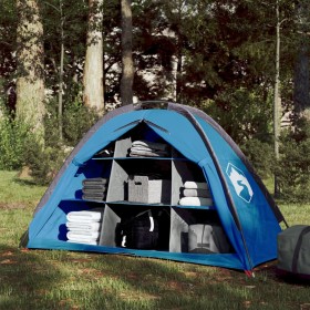vidaXL Lagerzelt 9 Fächer Blau 125x50x68 cm 185T Taft
