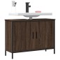 vidaXL Waschbeckenunterschrank Braun Eiche 80x30x60 cm Holzwerkstoff vidaXL Waschbeckenunterschrank Braun Eiche 80x30x60 cm Holzwerkstoff
