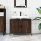 vidaXL Waschbeckenunterschrank Braun Eiche 80x30x60 cm Holzwerkstoff vidaXL Waschbeckenunterschrank Braun Eiche 80x30x60 cm Holzwerkstoff