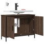 vidaXL Waschbeckenunterschrank Braun Eiche 80x30x60 cm Holzwerkstoff vidaXL Waschbeckenunterschrank Braun Eiche 80x30x60 cm Holzwerkstoff