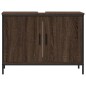 vidaXL Waschbeckenunterschrank Braun Eiche 80x30x60 cm Holzwerkstoff vidaXL Waschbeckenunterschrank Braun Eiche 80x30x60 cm Holzwerkstoff