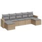 vidaXL 7-tlg. Garten-Sofagarnitur mit Kissen Beige Poly Rattan vidaXL 7-tlg. Garten-Sofagarnitur mit Kissen Beige Poly Rattan