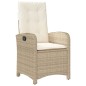 vidaXL 7-tlg. Garten-Essgruppe mit Kissen Beige Poly Rattan vidaXL 7-tlg. Garten-Essgruppe mit Kissen Beige Poly Rattan