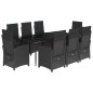 vidaXL 9-tlg. Garten-Essgruppe mit Kissen Schwarz Poly Rattan vidaXL 9-tlg. Garten-Essgruppe mit Kissen Schwarz Poly Rattan