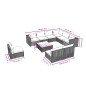 vidaXL 10-tlg. Garten-Lounge-Set mit Kissen Poly Rattan Braun vidaXL 10-tlg. Garten-Lounge-Set mit Kissen Poly Rattan Braun