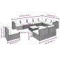 vidaXL 11-tlg. Garten-Lounge-Set mit Kissen Poly Rattan Braun vidaXL 11-tlg. Garten-Lounge-Set mit Kissen Poly Rattan Braun
