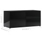 vidaXL TV-Schrank Hochglanz-Schwarz 80x34x36 cm Holzwerkstoff vidaXL TV-Schrank Hochglanz-Schwarz 80x34x36 cm Holzwerkstoff