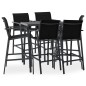vidaXL 7-tlg. Gartenbar-Set Schwarz vidaXL 7-tlg. Gartenbar-Set Schwarz