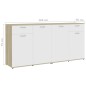 vidaXL Sideboard Weiß Sonoma-Eiche 160x36x75 cm Holzwerkstoff vidaXL Sideboard Weiß Sonoma-Eiche 160x36x75 cm Holzwerkstoff