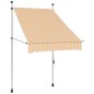 vidaXL Markise Einziehbar Handbetrieben 100 cm Orange/Weiß Gestreift vidaXL Markise Einziehbar Handbetrieben 100 cm Orange/Weiß Gestreift