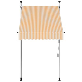 vidaXL Markise Einziehbar Handbetrieben 100 cm Orange/Weiß Gestreift