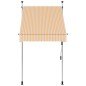 vidaXL Markise Einziehbar Handbetrieben 100 cm Orange/Weiß Gestreift vidaXL Markise Einziehbar Handbetrieben 100 cm Orange/Weiß Gestreift