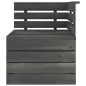 vidaXL 9-tlg. Garten-Sofagarnitur aus Paletten Kiefernholz Dunkelgrau vidaXL 9-tlg. Garten-Sofagarnitur aus Paletten Kiefernholz Dunkelgrau
