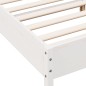 vidaXL Massivholzbett ohne Matratze Weiß 200x200 cm Kiefernholz