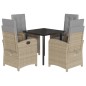vidaXL 5-tlg. Garten-Essgruppe mit Kissen Beigemischung Poly Rattan vidaXL 5-tlg. Garten-Essgruppe mit Kissen Beigemischung Poly Rattan