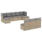 vidaXL 10-tlg. Garten-Sofagarnitur mit Kissen Beige Poly Rattan vidaXL 10-tlg. Garten-Sofagarnitur mit Kissen Beige Poly Rattan