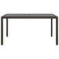 7-tlg. Garten-Essgruppe Poly Rattan und Hartglas Braun 7-tlg. Garten-Essgruppe Poly Rattan und Hartglas Braun