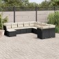 vidaXL 11-tlg. Garten-Sofagarnitur mit Kissen Schwarz Poly Rattan vidaXL 11-tlg. Garten-Sofagarnitur mit Kissen Schwarz Poly Rattan