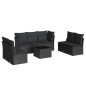 vidaXL 8-tlg. Garten-Sofagarnitur mit Kissen Schwarz Poly Rattan vidaXL 8-tlg. Garten-Sofagarnitur mit Kissen Schwarz Poly Rattan