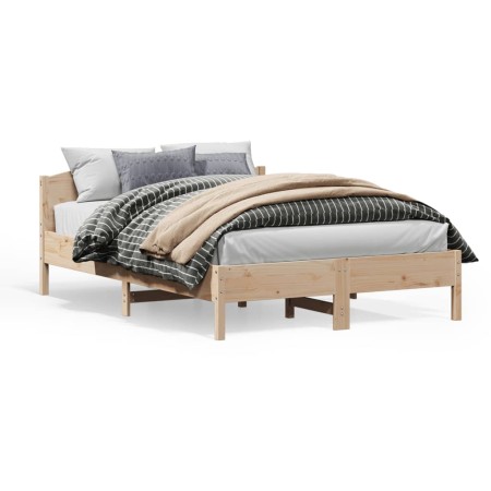 vidaXL Massivholzbett ohne Matratze 160x200 cm Kiefernholz