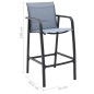 vidaXL 7-tlg. Gartenbar-Set Schwarz und Grau vidaXL 7-tlg. Gartenbar-Set Schwarz und Grau