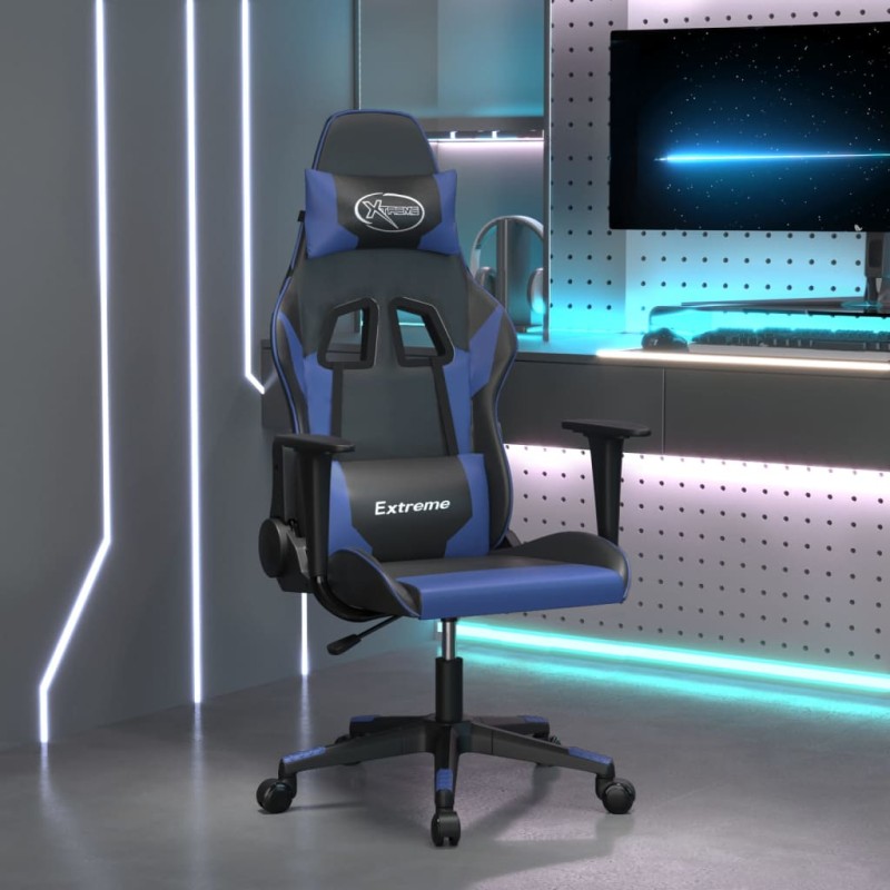 vidaXL Gaming-Stuhl Schwarz und Blau Kunstleder vidaXL Gaming-Stuhl Schwarz und Blau Kunstleder