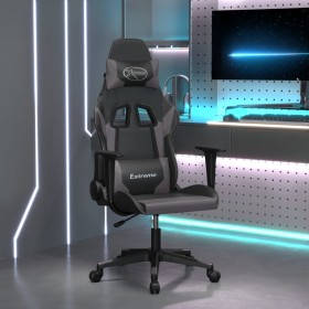 vidaXL Gaming-Stuhl Schwarz und Grau Kunstleder