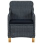 vidaXL 7-tlg. Garten-Essgruppe mit Auflagen Poly Rattan Dunkelgrau vidaXL 7-tlg. Garten-Essgruppe mit Auflagen Poly Rattan Dunkelgrau