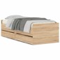 vidaXL Bettgestell mit Schubladen Sonoma-Eiche 90x190 cm vidaXL Bettgestell mit Schubladen Sonoma-Eiche 90x190 cm
