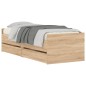 vidaXL Bettgestell mit Schubladen Sonoma-Eiche 90x190 cm vidaXL Bettgestell mit Schubladen Sonoma-Eiche 90x190 cm
