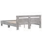 vidaXL Bettgestell mit Kopfteil Betongrau 140x200 cm Holzwerkstoff vidaXL Bettgestell mit Kopfteil Betongrau 140x200 cm Holzwerkstoff