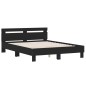 vidaXL Bettgestell mit Kopfteil Schwarz 150x200 cm Holzwerkstoff vidaXL Bettgestell mit Kopfteil Schwarz 150x200 cm Holzwerkstoff