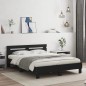 vidaXL Bettgestell mit Kopfteil Schwarz 150x200 cm Holzwerkstoff vidaXL Bettgestell mit Kopfteil Schwarz 150x200 cm Holzwerkstoff