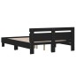 vidaXL Bettgestell mit Kopfteil Schwarz 150x200 cm Holzwerkstoff vidaXL Bettgestell mit Kopfteil Schwarz 150x200 cm Holzwerkstoff