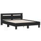 vidaXL Bettgestell mit Kopfteil Schwarz 140x200 cm Holzwerkstoff vidaXL Bettgestell mit Kopfteil Schwarz 140x200 cm Holzwerkstoff