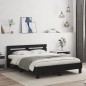 vidaXL Bettgestell mit Kopfteil Schwarz 140x200 cm Holzwerkstoff vidaXL Bettgestell mit Kopfteil Schwarz 140x200 cm Holzwerkstoff