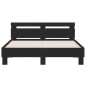 vidaXL Bettgestell mit Kopfteil Schwarz 140x200 cm Holzwerkstoff vidaXL Bettgestell mit Kopfteil Schwarz 140x200 cm Holzwerkstoff
