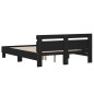 vidaXL Bettgestell mit Kopfteil Schwarz 140x200 cm Holzwerkstoff vidaXL Bettgestell mit Kopfteil Schwarz 140x200 cm Holzwerkstoff