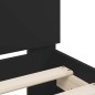 vidaXL Bettgestell mit Kopfteil Schwarz 140x200 cm Holzwerkstoff vidaXL Bettgestell mit Kopfteil Schwarz 140x200 cm Holzwerkstoff