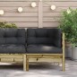 vidaXL Garten-Ecksofa mit Kissen Kiefernholz Imprägniert vidaXL Garten-Ecksofa mit Kissen Kiefernholz Imprägniert