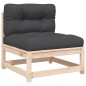 vidaXL Gartensofa ohne Armlehnen mit Kissen und Hocker vidaXL Gartensofa ohne Armlehnen mit Kissen und Hocker