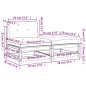 vidaXL Gartensofa ohne Armlehnen mit Kissen und Hocker vidaXL Gartensofa ohne Armlehnen mit Kissen und Hocker