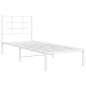 vidaXL Bettgestell mit Kopfteil Metall Weiß 80x200 cm vidaXL Bettgestell mit Kopfteil Metall Weiß 80x200 cm