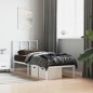 vidaXL Bettgestell mit Kopfteil Metall Weiß 80x200 cm vidaXL Bettgestell mit Kopfteil Metall Weiß 80x200 cm