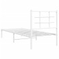 vidaXL Bettgestell mit Kopfteil Metall Weiß 80x200 cm vidaXL Bettgestell mit Kopfteil Metall Weiß 80x200 cm