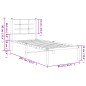 vidaXL Bettgestell mit Kopfteil Metall Weiß 80x200 cm vidaXL Bettgestell mit Kopfteil Metall Weiß 80x200 cm