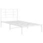 vidaXL Bettgestell mit Kopfteil Metall Weiß 90x200 cm vidaXL Bettgestell mit Kopfteil Metall Weiß 90x200 cm
