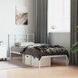 vidaXL Bettgestell mit Kopfteil Metall Weiß 90x200 cm vidaXL Bettgestell mit Kopfteil Metall Weiß 90x200 cm