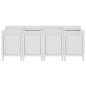 Gastro-Spülenunterschrank 240x60x96 cm Edelstahl Gastro-Spülenunterschrank 240x60x96 cm Edelstahl